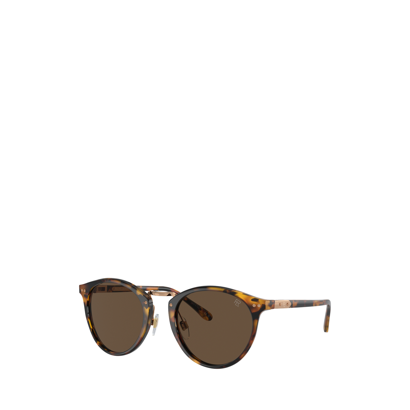 Мужские солнцезащитные очки Ralph Lauren Automotive Round Sunglasses, цвет: Состаренный гавана — фото 3