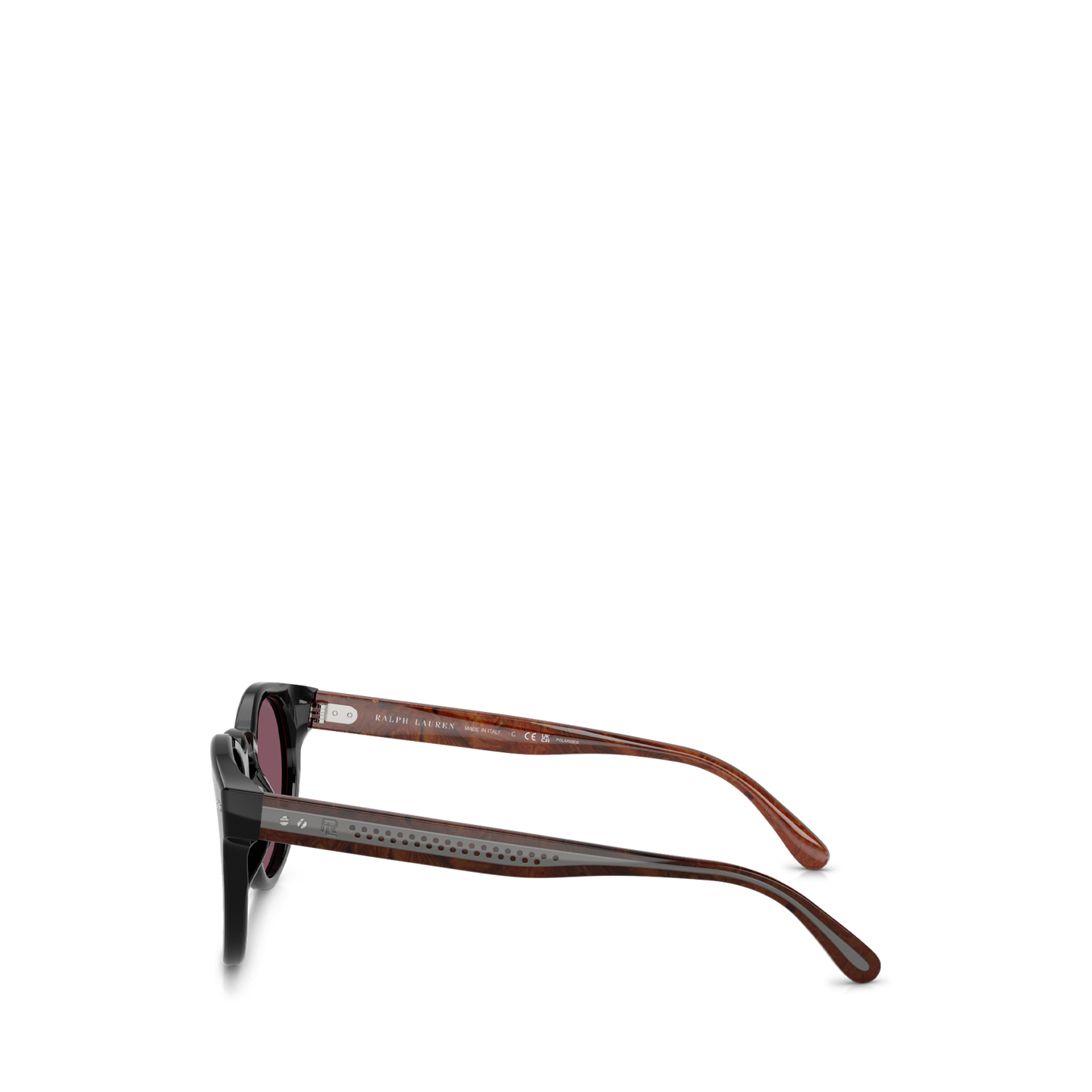 Мужские солнцезащитные очки Ralph Lauren Automotive Round Sunglasses, цвет: Чёрный — фото 2