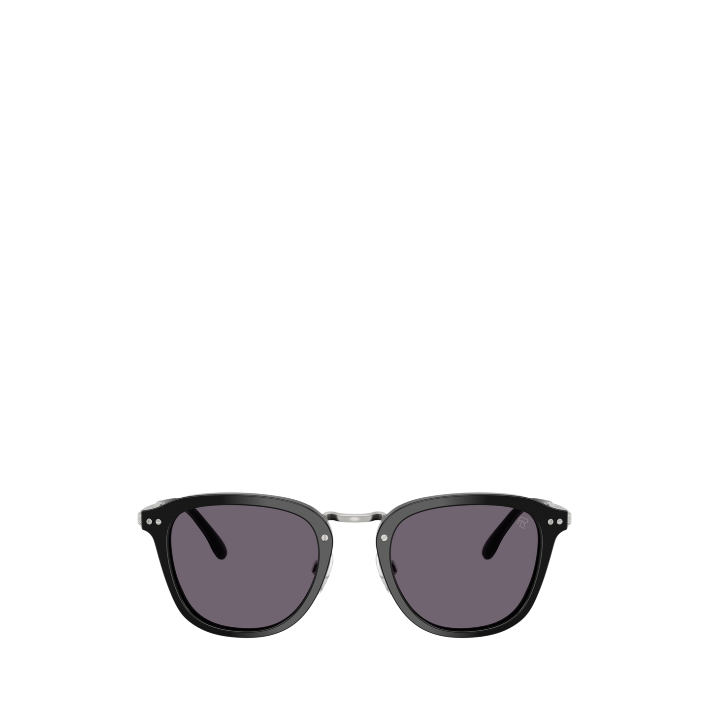 Мужские солнцезащитные очки Ralph Lauren Automotive Metal-Temple Round Sunglasses, цвет: Блестящий чёрный — фото 1