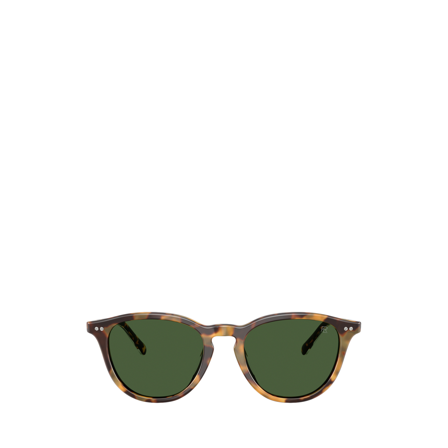 Мужские солнцезащитные очки Ralph Lauren Automotive Round Sunglasses, цвет: Светлый гавана — фото 1