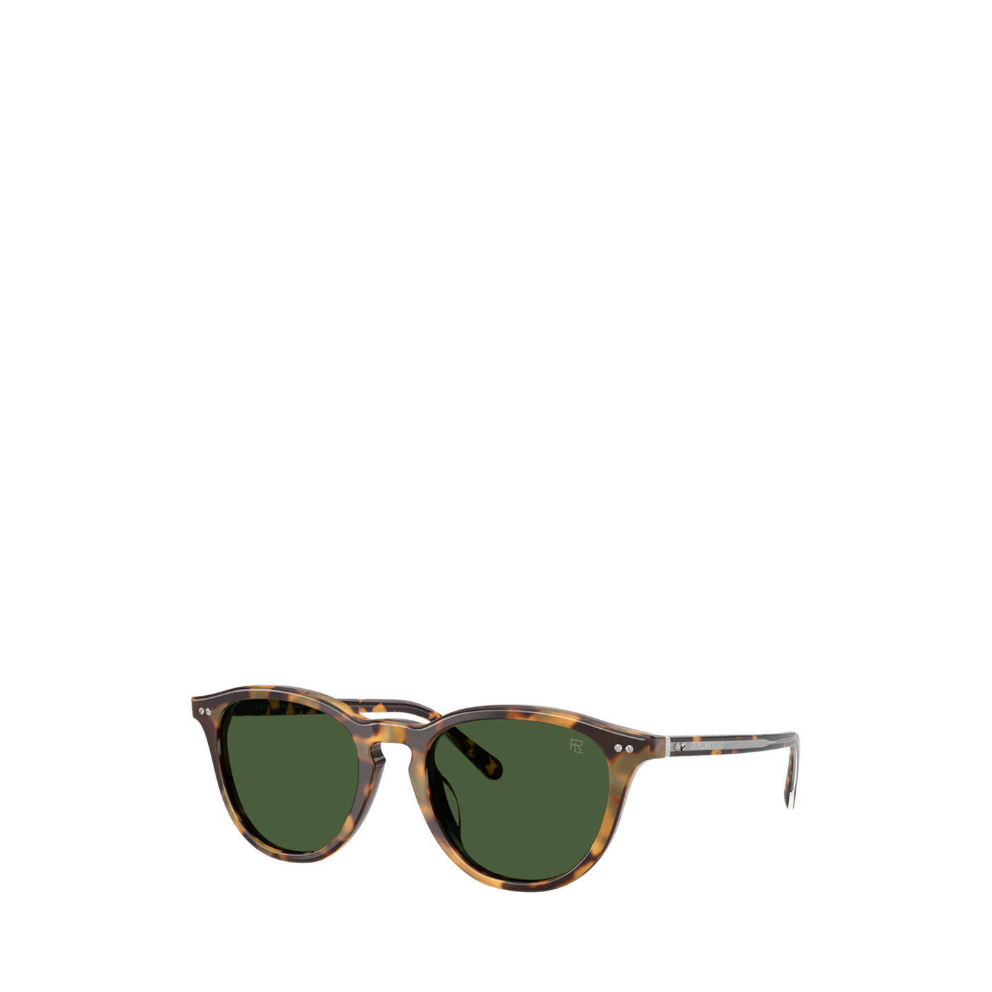 Мужские солнцезащитные очки Ralph Lauren Automotive Round Sunglasses, цвет: Светлый гавана — фото 4