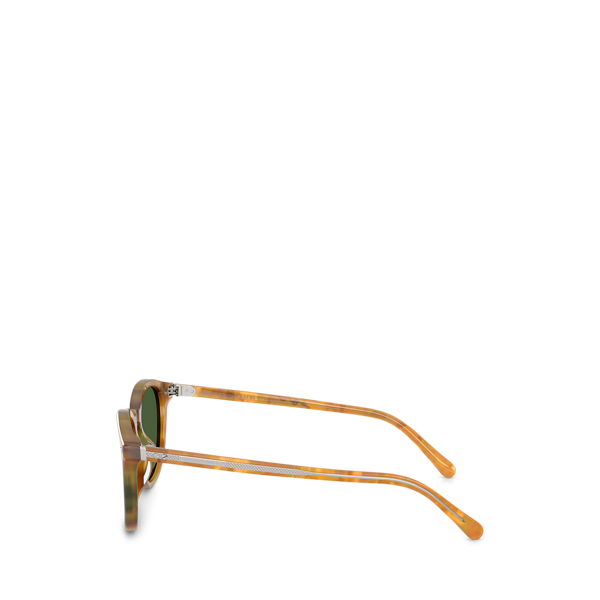 Shiny Tortoise Brown Automotive Round Sunglasses Ralph Lauren 3