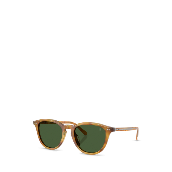 Shiny Tortoise Brown Automotive Round Sunglasses Ralph Lauren 1