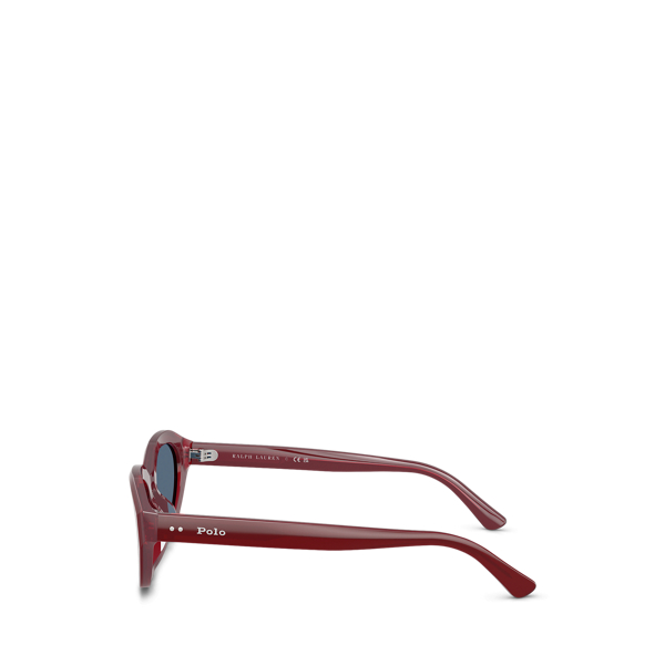 Shiny Burgundy Polo Rectangle Cat-Eye Sunglasses Polo Ralph Lauren 3