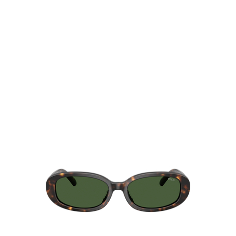 Женские солнцезащитные очки Ralph Lauren Polo Oval Sunglasses, цвет: Тёмный гавана