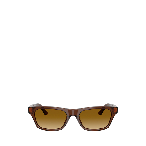 Shiny Transparent Brown Polo Rectangle Sunglasses Polo Ralph Lauren 2