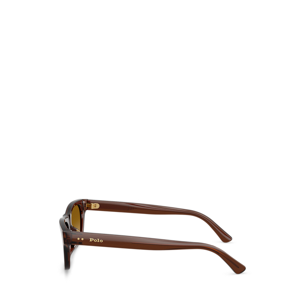 Shiny Transparent Brown Polo Rectangle Sunglasses Polo Ralph Lauren 3