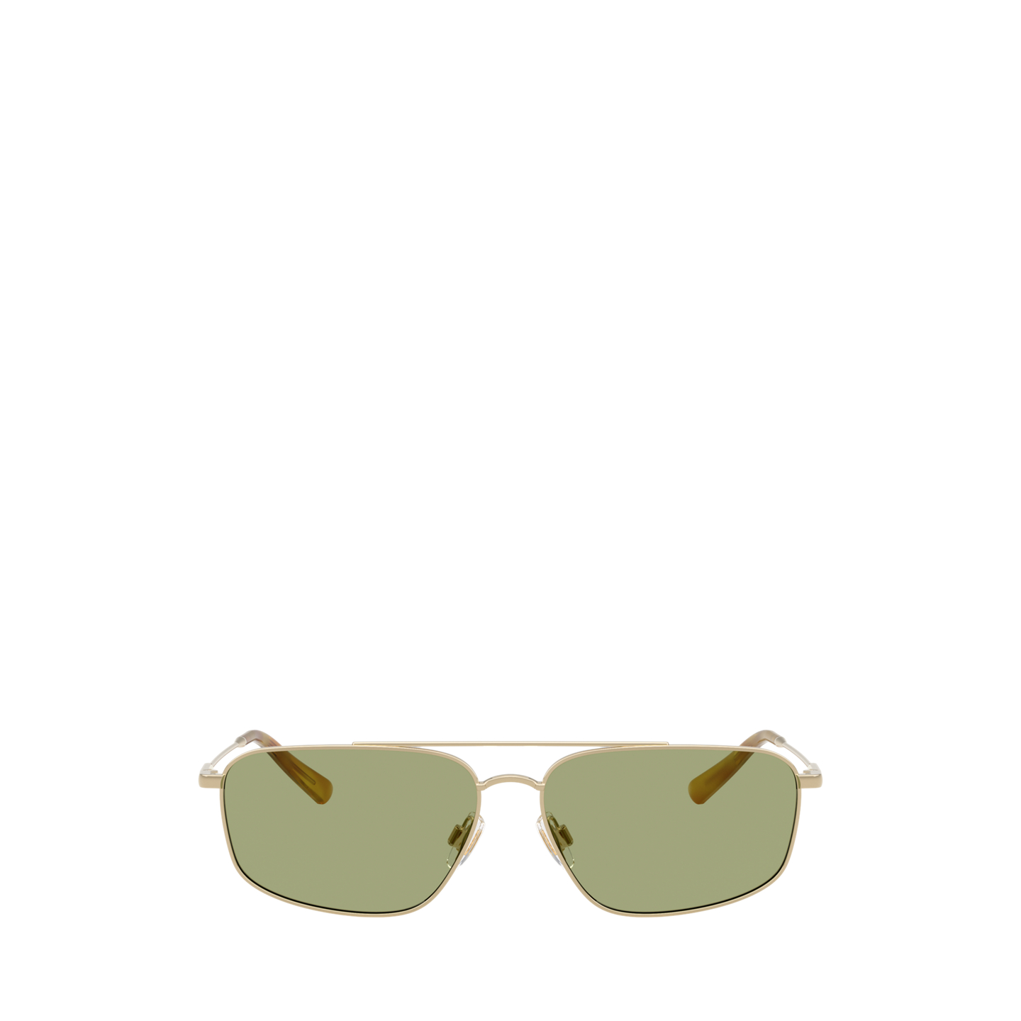 Женские солнцезащитные очки Ralph Lauren Polo Rectangle Aviator Sunglasses, цвет: Блестящий золотой — фото 1