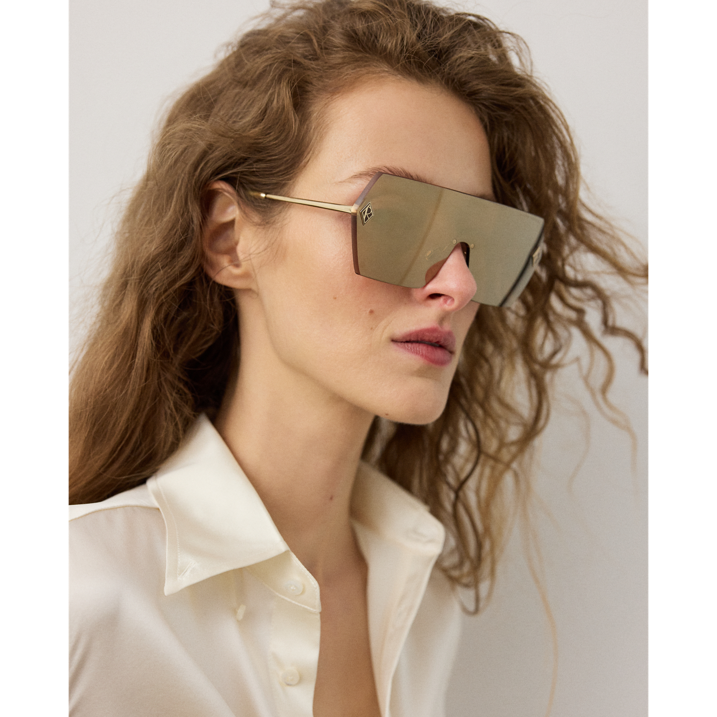 Женские солнцезащитные очки Ralph Lauren Deco Ralph’s Club Harper Sunglasses, цвет: Коричневый золотой — фото 2