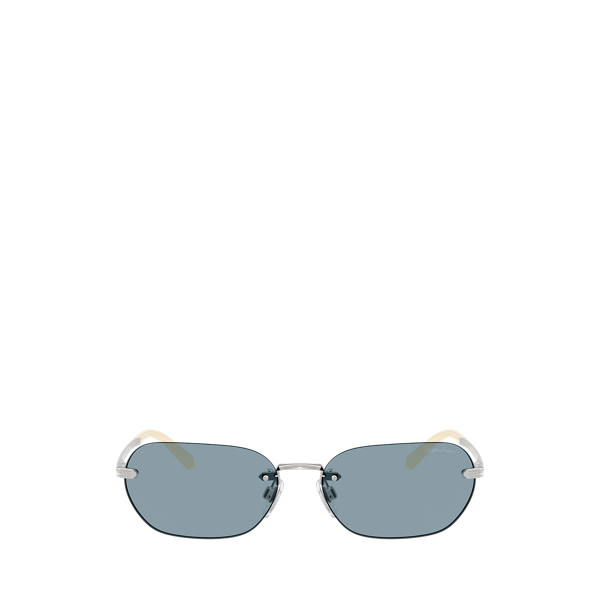 Silver Western Rectangle Sunglasses Ralph Lauren 2
