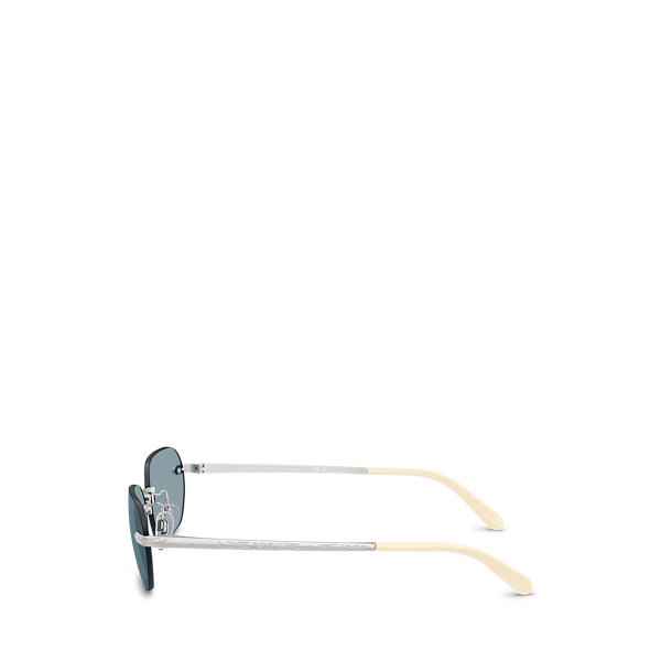 Silver Western Rectangle Sunglasses Ralph Lauren 3