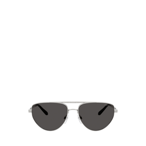 Женские солнцезащитные очки Ralph Lauren Western Pilot Sunglasses, цвет: Блестящий серебряный