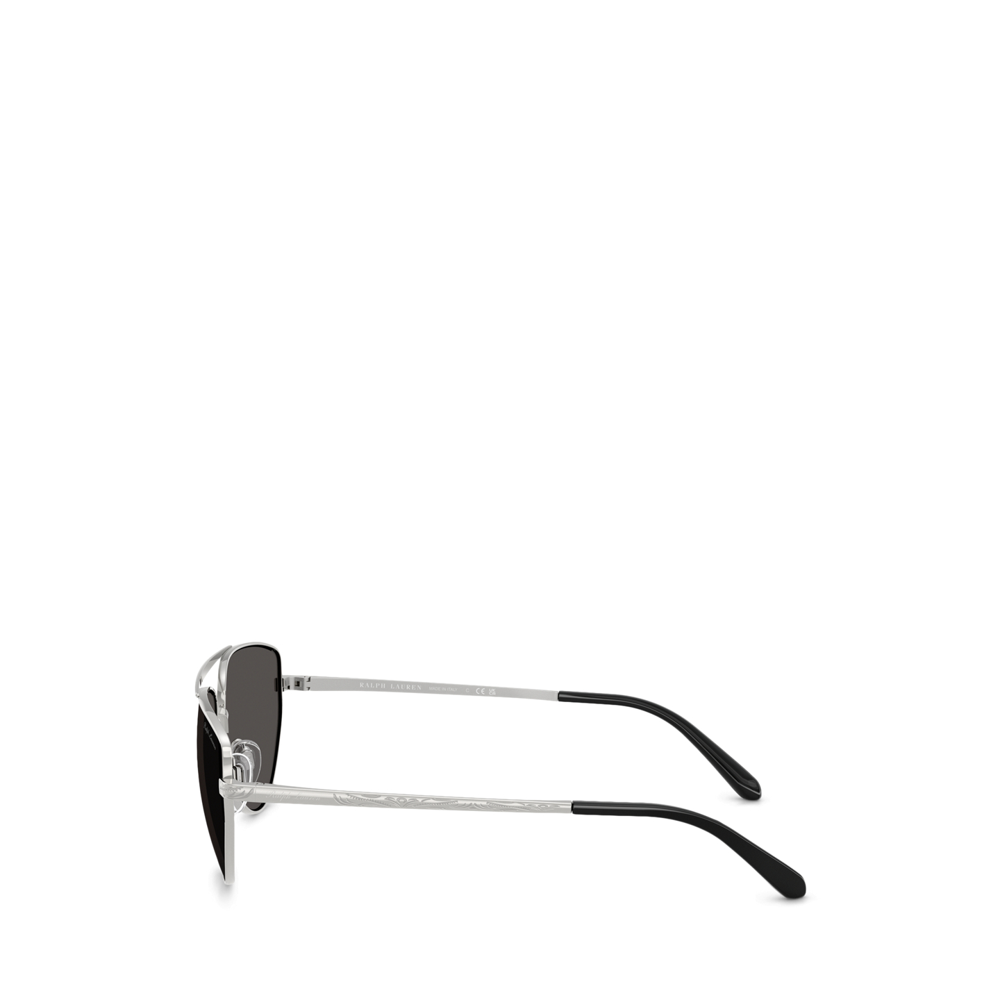 Женские солнцезащитные очки Ralph Lauren Western Pilot Sunglasses, цвет: Блестящий серебряный — фото 2