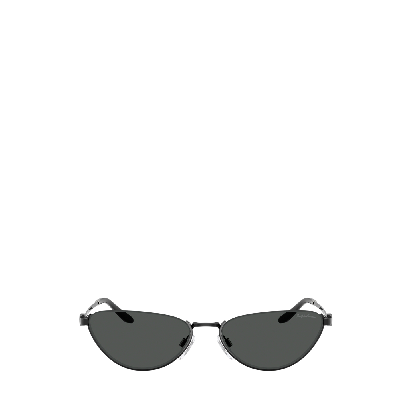 Женские солнцезащитные очки Ralph Lauren Stirrup Cat-Eye, цвет: Блестящий чёрный — фото 1