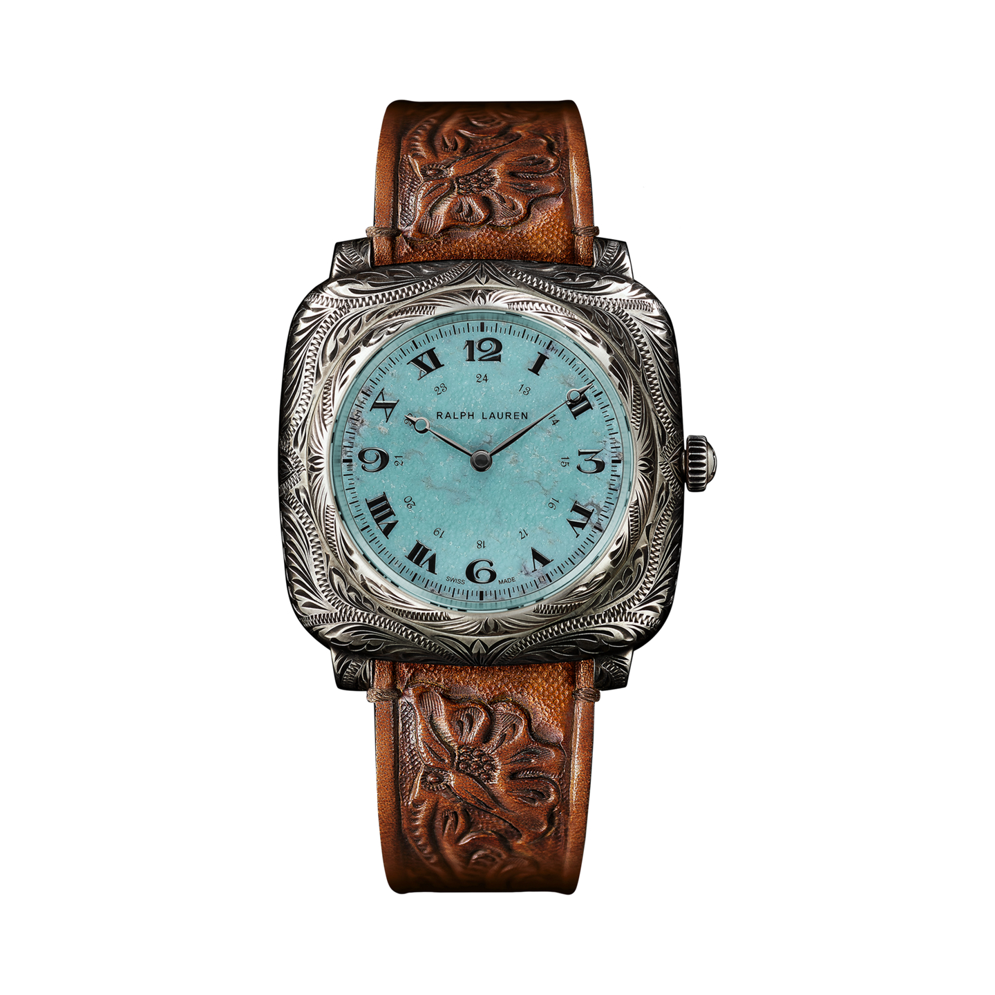 Часы Ralph Lauren 42 MM Sterling Silver Turquoise Dial, цвет: Бирюзовый — фото 2