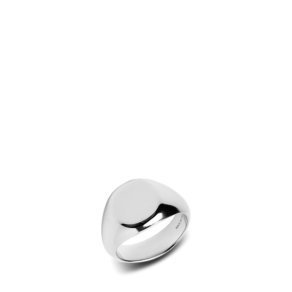 Grey Sterling Silver Round Signet Ring The Nautical Collection 2