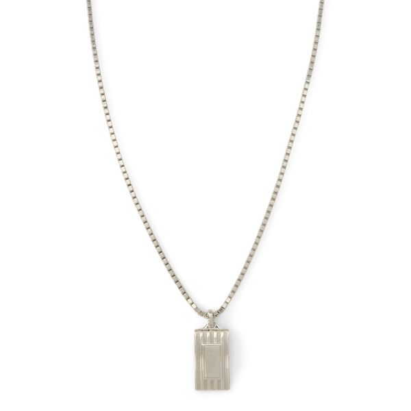 Sterling Silver Engine-Turned ID Pendant