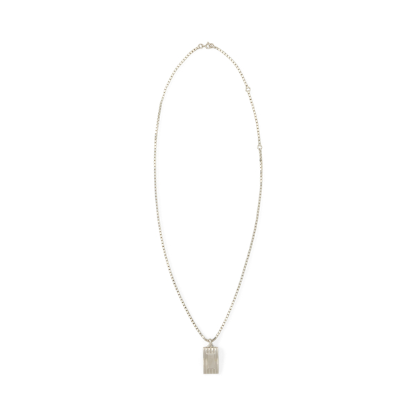 Sterling Silver Engine-Turned ID Pendant