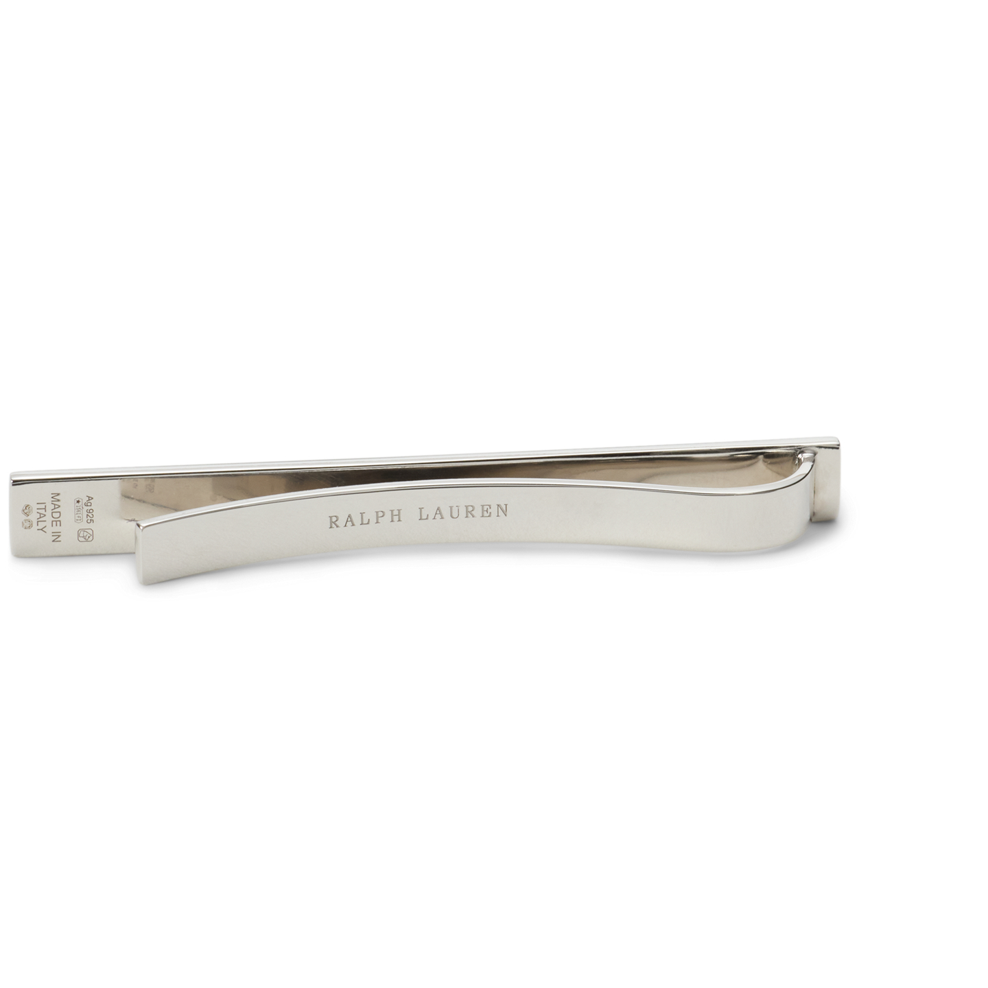 Зажимы для галстука Ralph Lauren Sterling Silver Engine-Turned Tie Bar, цвет: Серебряный — фото 1