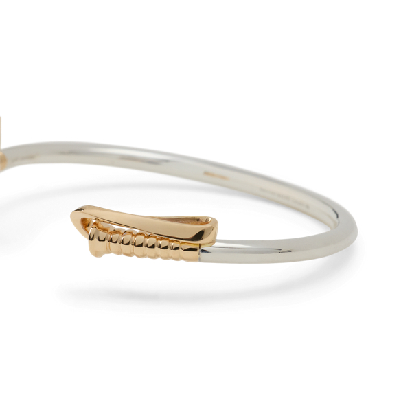 18K Rose Gold & Silver Polo Mallet Cuff