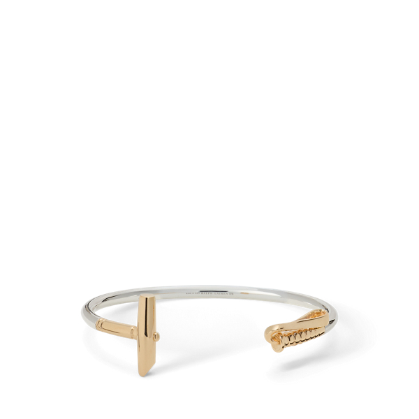 18K Rose Gold & Silver Polo Mallet Cuff