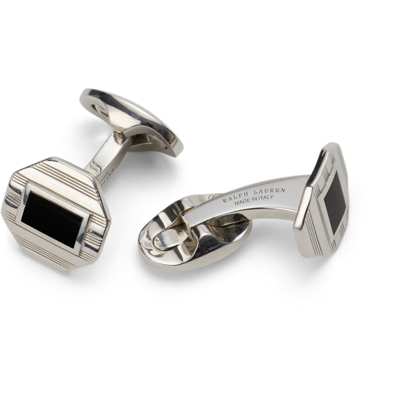 Silver Engine-Turned Cuff Links & Studs