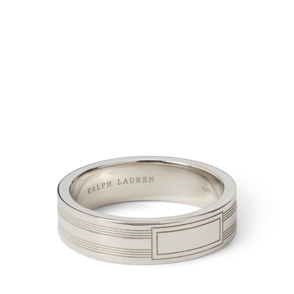 Sterling Silver Engine-Turned Ring
