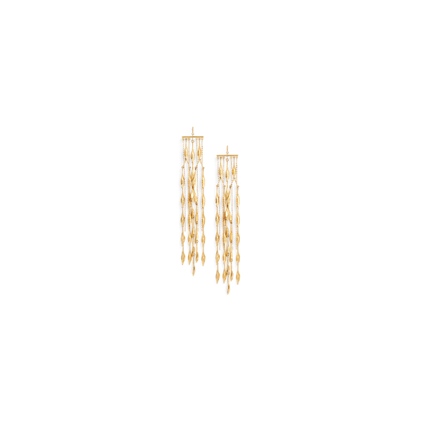 Gold Leaves & Crystal Earrings Ralph Lauren Collection 1