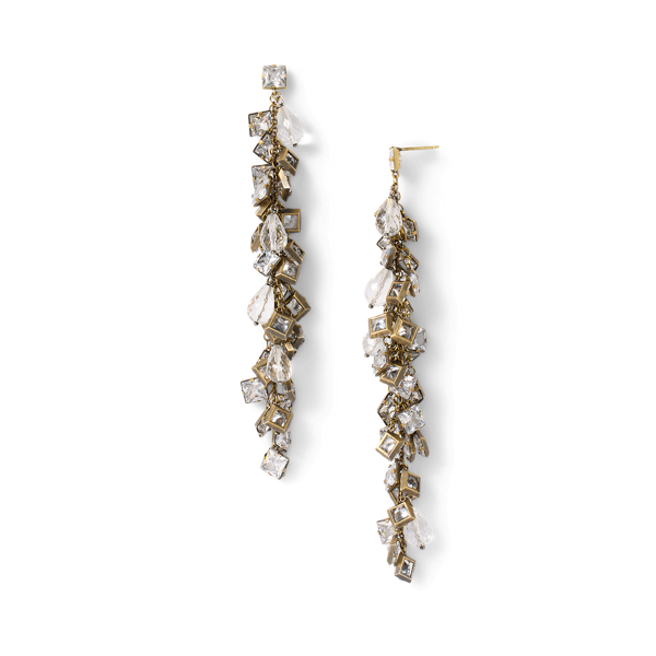 Boucles d'oreilles en argent et cristal Ralph Lauren Collection en Gris 2