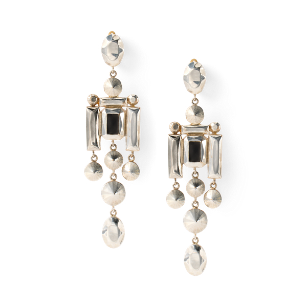 Triple-Bead Crystal Chandelier Earrings