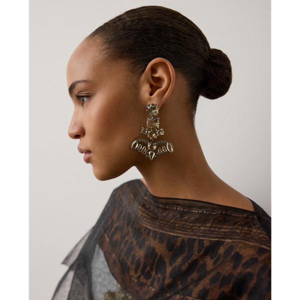 Antiqued Crystal Chandelier Earrings