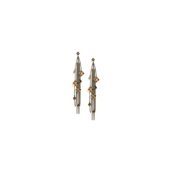 Antiqued Fringe Stone Earrings
