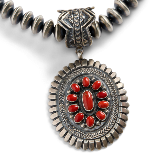 Silver Solid Leon & Val Martinez Coral Necklace Polo Ralph Lauren 2