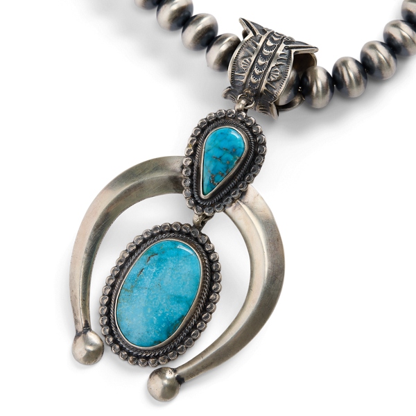 Silver Leon & Val Martinez Turquoise Necklace Polo Ralph Lauren 2