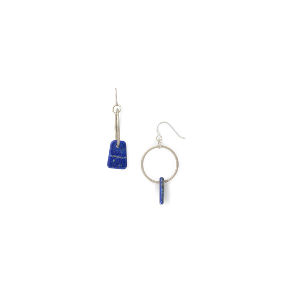 Silver Solid Cheyenne Grabiec Lapis Lazuli Earrings Polo Ralph Lauren 2