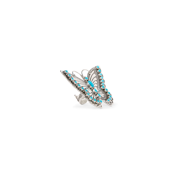 Silver Solid Lee Charley Butterfly Ring Polo Ralph Lauren 2