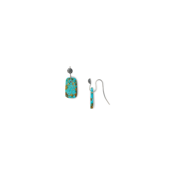 Silver Piki Wadsworth Medium Turquoise Earrings Polo Ralph Lauren 2