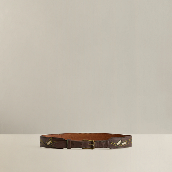 c. 1978 Cutout Leather Belt - Size 26