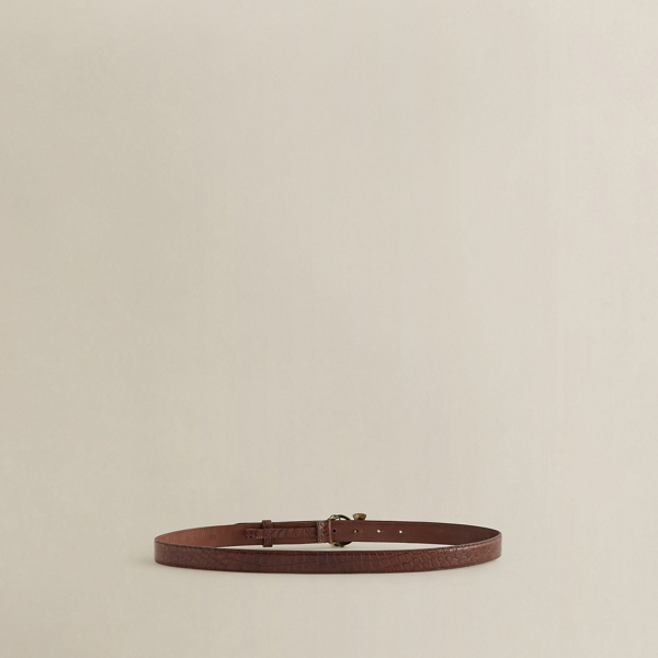 Brown c. 2000 Alligator Belt - Size 34 Ralph Lauren Vintage 2