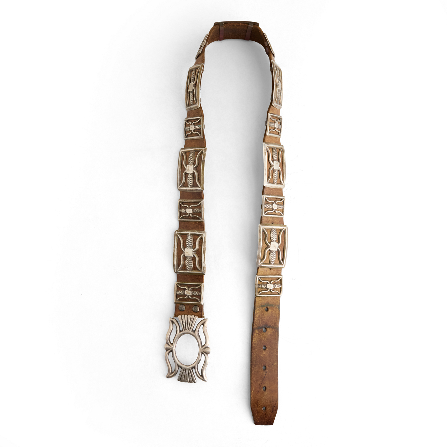 Мужской ремень Ralph Lauren 1940s Native American - Size 32, цвет: Серебряный — фото 4