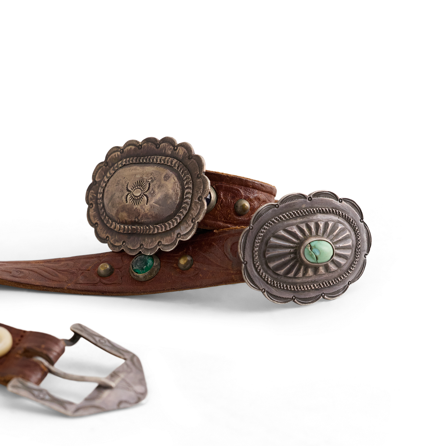 Мужской ремень Ralph Lauren 1930s Native American - Size 30, цвет: Серебряный — фото 2