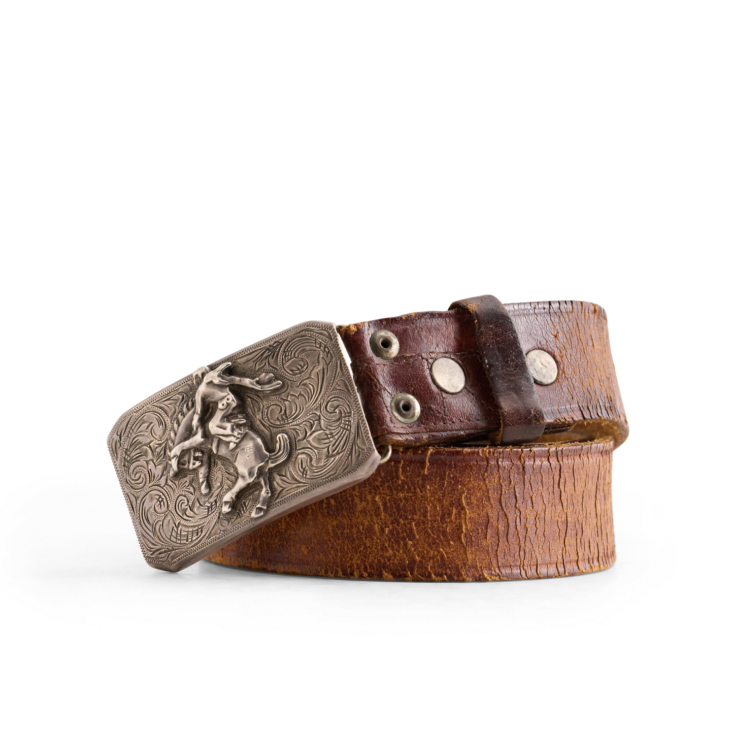 Мужской ремень Ralph Lauren Vintage Silver-Buckle - Size 34, цвет: Серебряный — фото 2