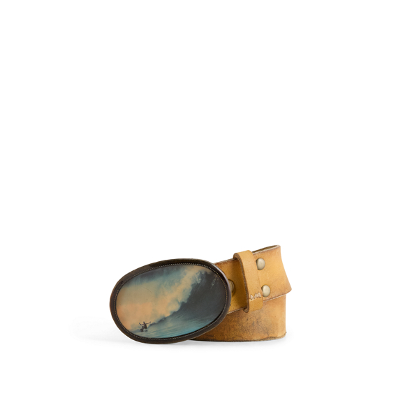 1970s Leather Belt - Size 36 Vintage Curated by Double RL 1