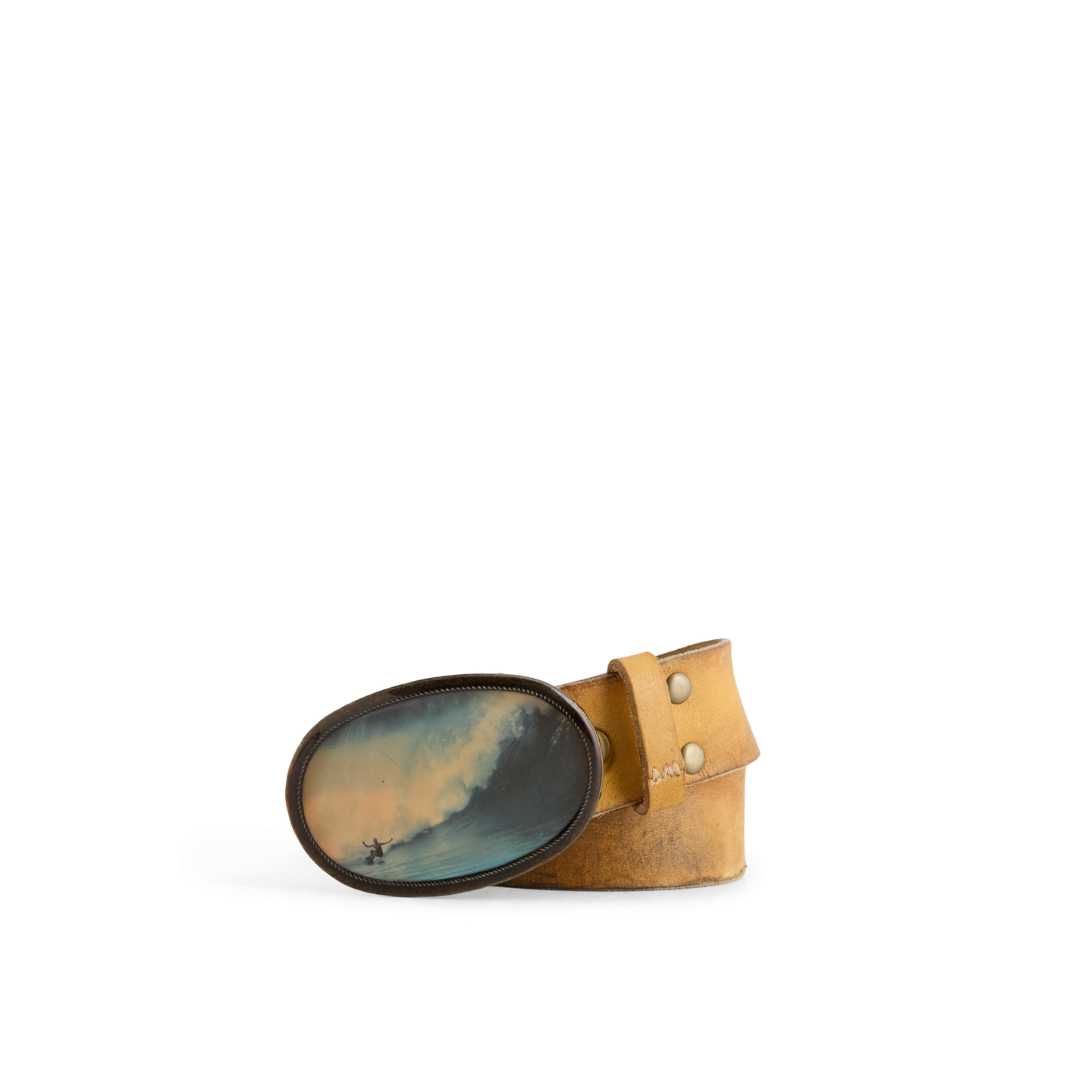 Мужской ремень Ralph Lauren 1970s Leather - Size 36, цвет: Синий — фото 2