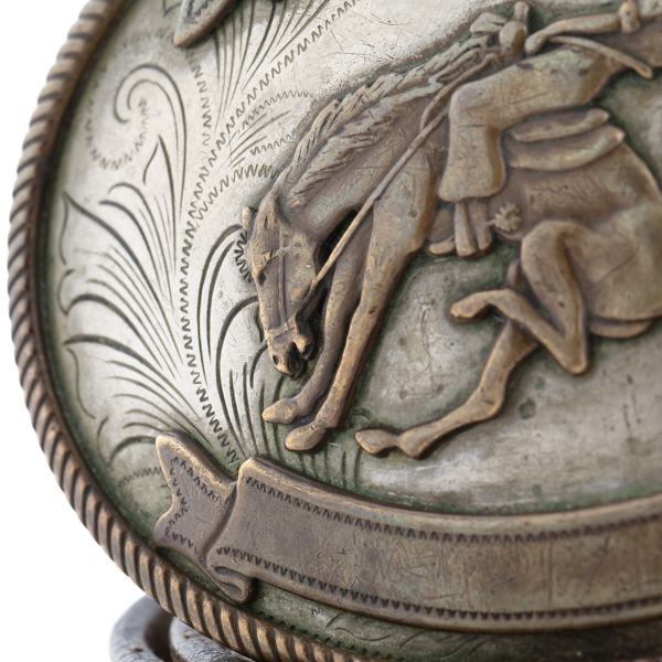 1960s Tooled Leather Belt - Size 40