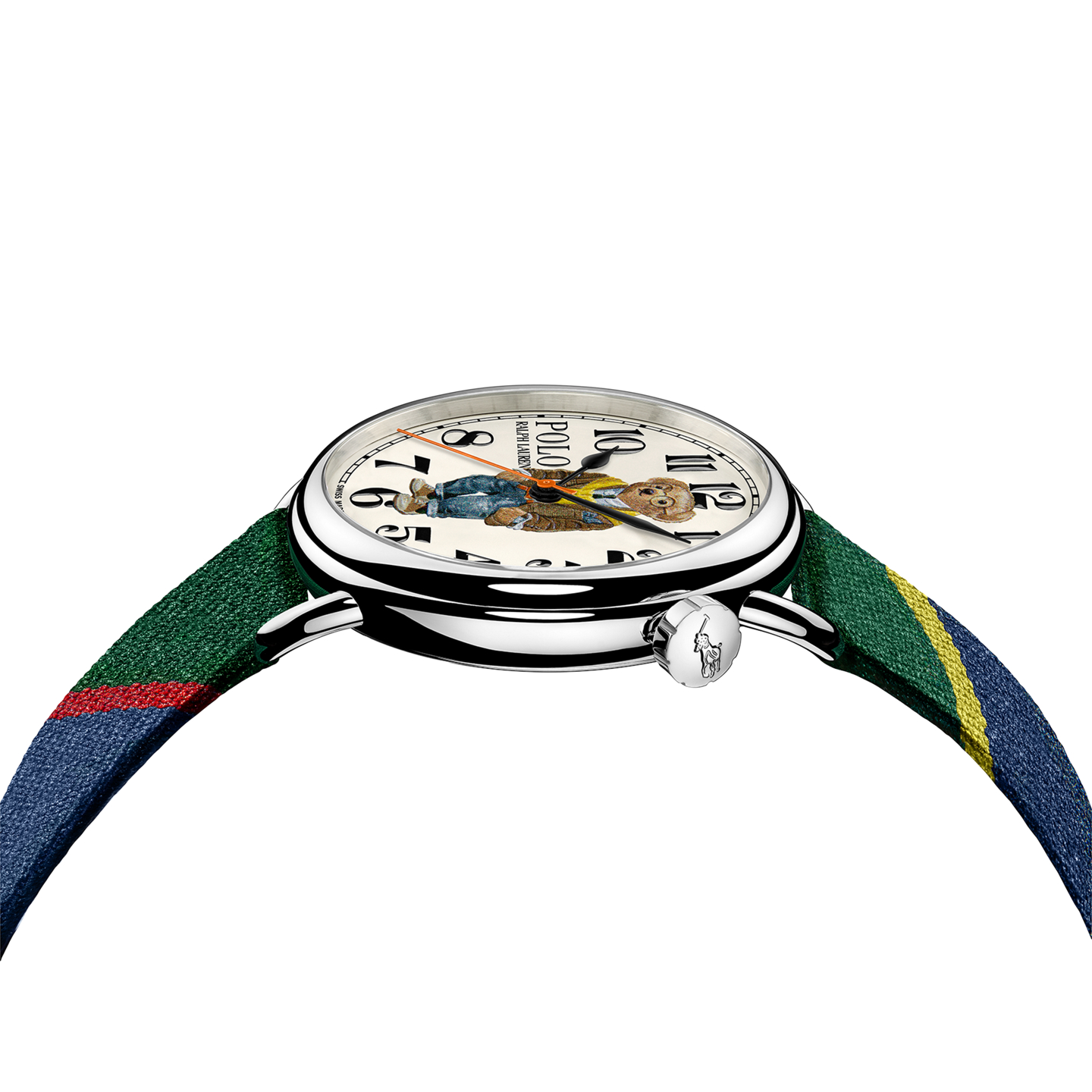 Мужские часы Ralph Lauren 42 MM Preppy Polo Bear Watch, цвет: Белый — фото 1