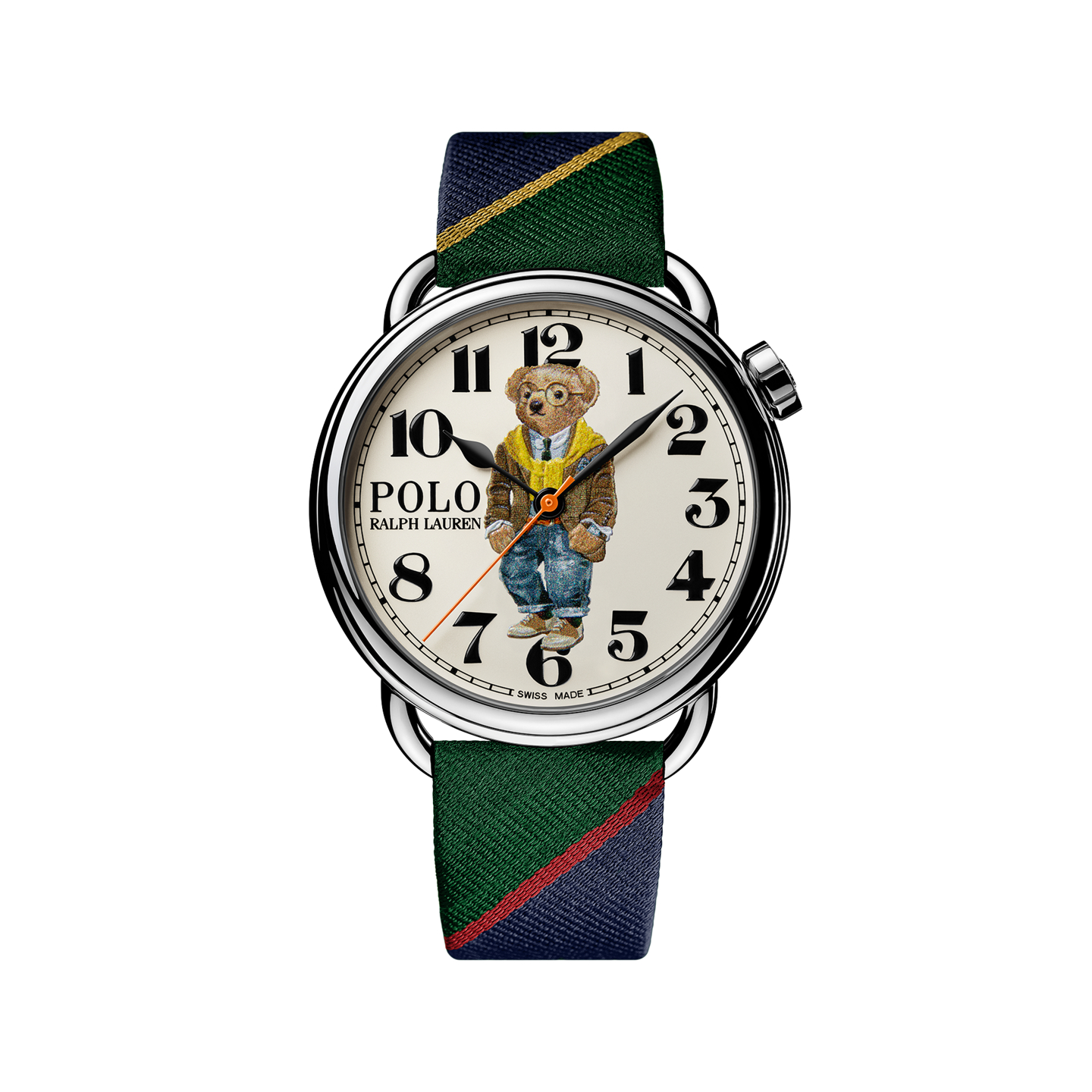 Мужские часы Ralph Lauren 42 MM Preppy Polo Bear Watch, цвет: Белый — фото 4