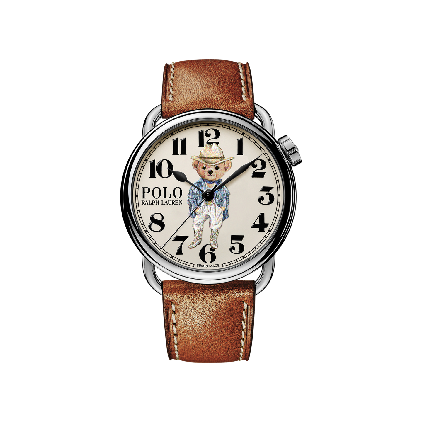 Женские часы Ralph Lauren 38 MM Ricky Cowgirl Polo Bear Watch, цвет: Белый — фото 5