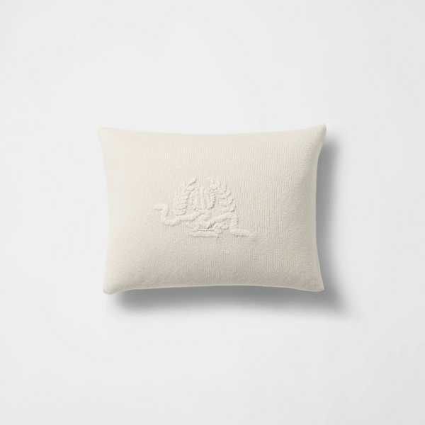 True Cream Lara Knit Throw Pillow Lauren Home 1