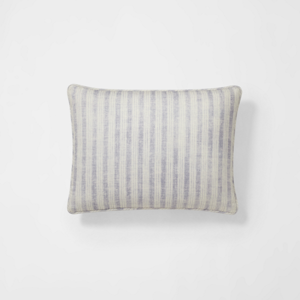 Quilted Indigo Bandanna-Print Pillow